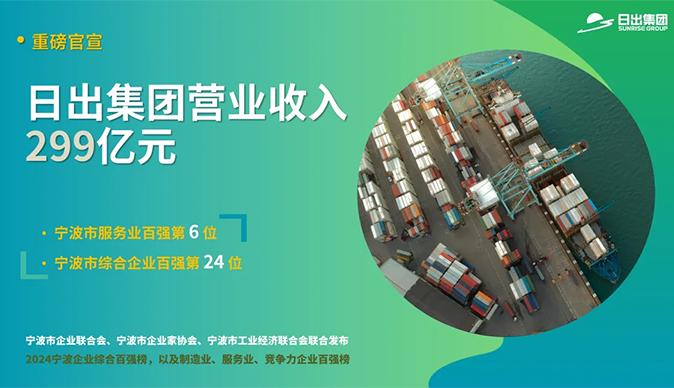 2024寧波市企業(yè)百強揭曉，日出榮登雙榜